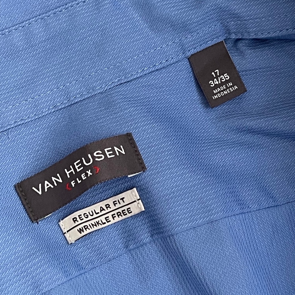 Van Heusen Men's Regular Fit Dress Shirt Wrinkle Free 17-34/35 - Picture 6 of 9